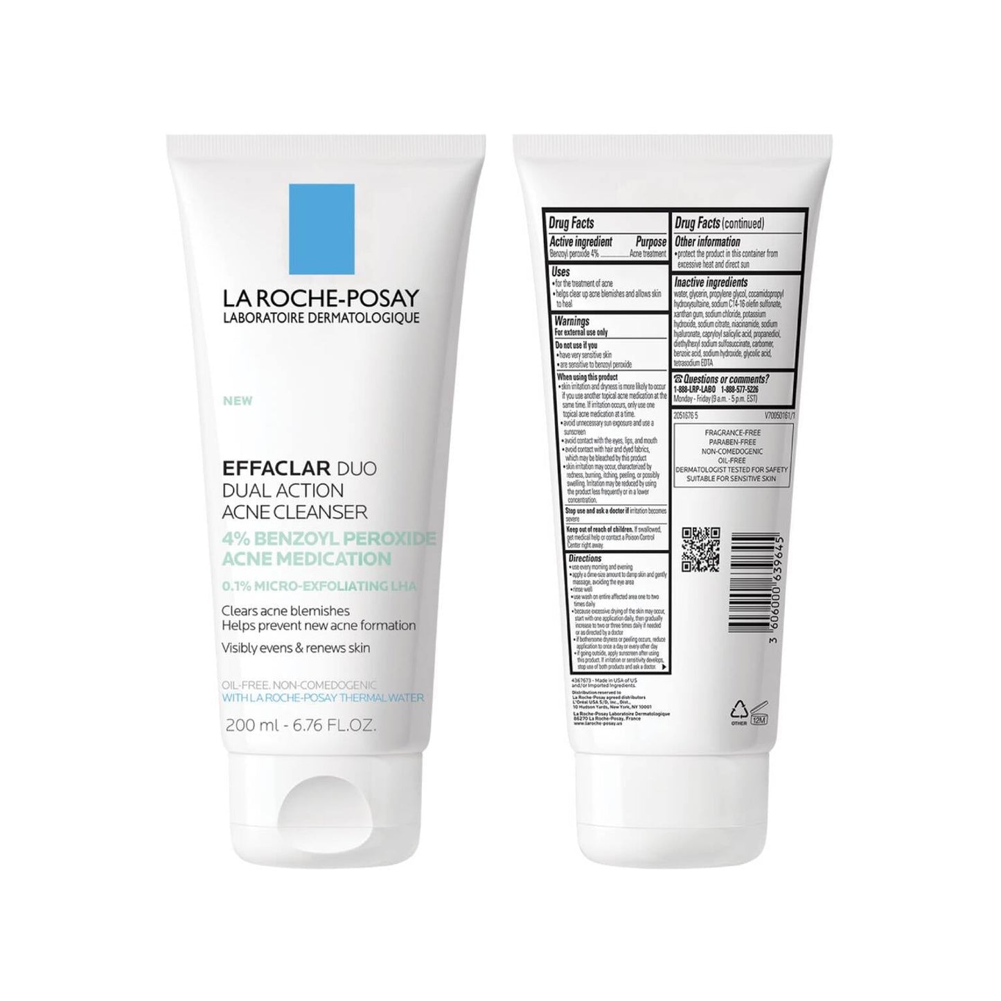 effaclar-dual-action-acne-face-wash-with-4-benzoyl-peroxide-x1 LaRochePosay-Product-Skincare-Effaclar-Duo-Dual-Cleanser-200ml-3606000639645-ATF-PIM-packshot-texture.jpg