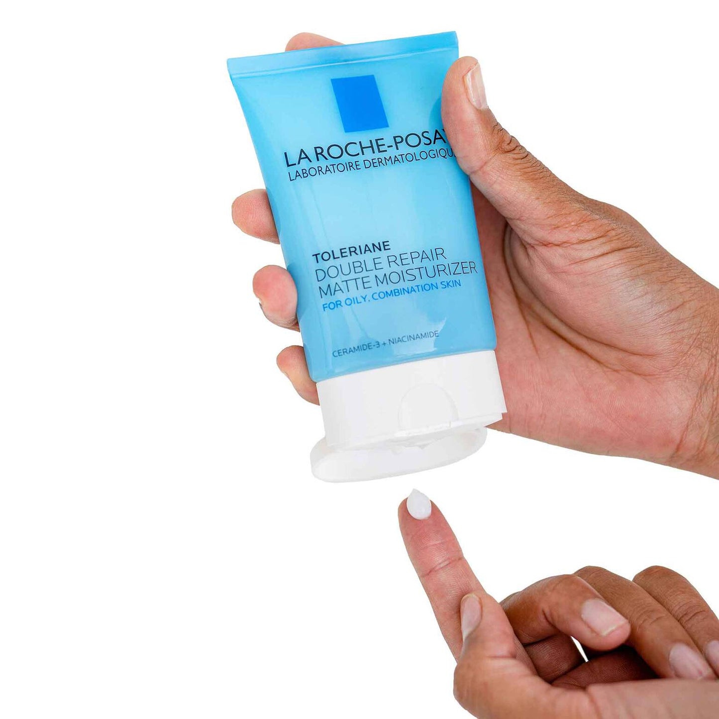 toleriane-double-repair-matte-face-moisturizer-for-oily-skin-o3 la-roche-posay-toleriane-matte-lotion-on-finger.jpg